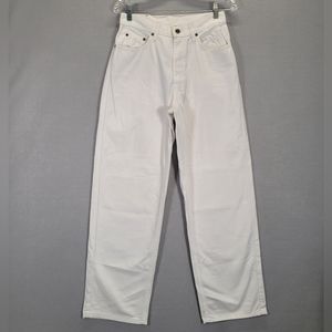 LL Bean Women's Size 8 Regular White Classic Fit White Denim Jeans